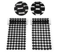 OFFCUP Scratch Autocollant Rond, 504 Paires Pastille Scratch Autocollant Crochets et Boucles, 10mm Noir Double Face Rond Pastille Adhesive Collant Point, pour DIY, Artisanat etc