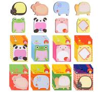 OFFCUP Sticky Notes, 32pcs Notes Autocollantes mignonnes, 640 Feuilles Marque Page Adhesif en forme d'animaux pour les études, la maison, le bureau, la colocation ou les cadeaux