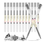 OFFCUP Stylo à Encre Gel, 12pcs Stylo à Bille Extra Fine 0.5mm Pointe Stylos roller à encre et Séchage Rapide Ecriture Fluide et Précise pour Maison École Bureau -Noir