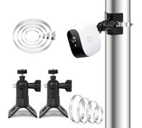 OFFCUP Support de mât universel caméra de surveillance Eufycam 2C/2C Pro, Eufycam 2/2Pro/ E, Solocam E20/E40/L20, Support de montage réglable, Ring Camera Holder (2 Pcs-Noir)