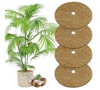 OFFCUP Tapis de Coco Plantes, 4pcs Disque de Protection Plante 30cm Disque de Paillage Tapis de Paillage en Fibre de Coco Disques Paillage de Désherbage des Plantes pour Plantes de Jardin Protection