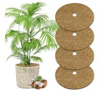 OFFCUP Tapis de Coco Plantes, 4pcs Disque de Protection Plante 40cm Disque de Paillage Tapis de Paillage en Fibre de Coco Disques Paillage de Désherbage des Plantes pour Plantes de Jardin Protection