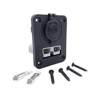 Offgridtec 90A Double SB50 Anderson Montage encastré + Allume-cigare 12 V, résistant à l'eau IP65, plastique de haute qualité, 12 V-24 V CC, montage Anderson pour autocaravanes, couleur noire