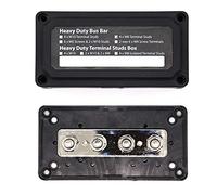 Offgridtec® BusBar Box 4 x boulons de raccordement M8 avec couvercle et vis de fixation