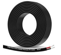 Offgridtec Câble solaire 2 x 6 mm², câble PV à deux fils pour installations solaires, design flexible et séparable, conducteur en cuivre étamé avec isolation XLPO, câble d'alimentation CC résistant à