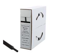 Offgridtec Gaine thermorétractable adhésive 10 m, Ø 3 mm > 1 mm, rétraction 3:1, double paroi, sans halogène, ignifugée, isolation étanche pour câbles, facile à couper, boîte distributrice, noire