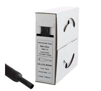Offgridtec Gaine thermorétractable adhésive 5 m (19 mm > 6 mm, 3:1), double paroi, sans halogène, ignifugée, isolation étanche câbles, facile à couper, boîte distributrice incluse, noire.