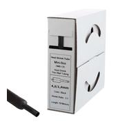 Offgridtec Gaine thermorétractable adhésive 5 m (6 mm → 2 mm, 3:1), double paroi, sans halogène, ignifugée, isolation étanche pour câbles, facile à couper, avec boîte distributrice, noire.