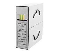 Offgridtec Gaine thermorétractable de 5 m - 9,5 mm > 4,8 mm - Jaune/vert - Boîte distributrice 2:1