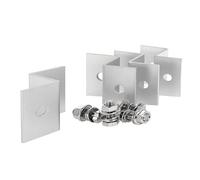 Offgridtec© Lot de 4 supports Z en aluminium 38 mm avec vis en acier inoxydable.