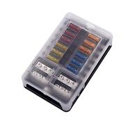 Offgridtec Porte-fusible 12 compartiments pour fusible plat de voiture avec affichage LED