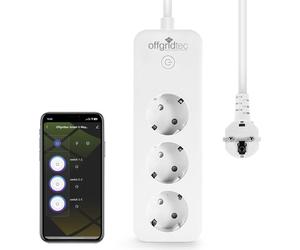Offgridtec Prise multiple intelligente 3x avec application Smart Life ou Tuya Câble de 1,8m