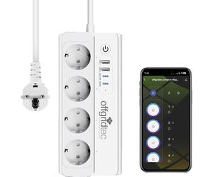 Offgridtec Prise multiple intelligente 4x + 2x USB-A et 2x USB-C avec application Smart Life ou Tuya - 1,5m de câble