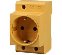 Offgridtec prise Schuko pour rail DIN 16 A 230 V 2P+E, 35 mm (Jaune)