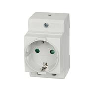 Offgridtec prise Schuko pour rail DIN 16 A 230 V 2P+E (4 pièces, Gris)
