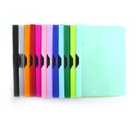 Office Box, Lot de 12 dossiers classeurs Clip It avec pince en plastique A4 Colorline avec couverture transparente et capacité jusqu'à 30 feuilles en polypropylène 100 % écologique de Colorline.