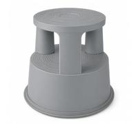 Office Marshal Tabouret à roulettes en plastique avec pied d'éléphant gris foncé, antidérapant, avec roulettes, jusqu'à 150 kg, 43 cm de haut, tabouret stable pour bureau, cuisine, atelier, entrepôt