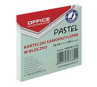 OFFICE PRODUCTS 14047611-02 Bloc de 100 feuilles de papier adhésif Vert pastel 76 x 76 mm