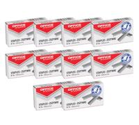 Office Products 18071019-19 Agrafes 10/5 Argenté Lot de 10 000-10 x 1000 pièces