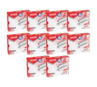 Office Products 18072359-19 Lot de 10 x 1000 agrafes manuelles standard galvanisées Argenté 23/15 10 000 pièces