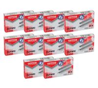 Office Products 18072429-19 Lot de 10 000 agrafes manuelles standard galvanisées Argenté 24/8 10 000 pièces