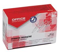 OFFICE PRODUCTS 18082525-19 Lot de 1000 trombones triangulaires en métal nickelé Argenté 25 mm