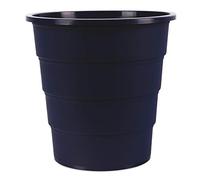 Office Products 19054621-03 Corbeille à papier en plastique 16 l Design poubelle ronde pour bureau cuisine Bleu nuit Élégant et pratique 30,8 x 31 x 30,8 cm