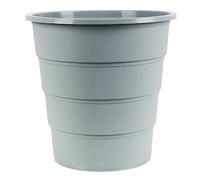 Office Products 19054621-10 Corbeille à papier 16 l en plastique Design poubelle ronde pour bureau cuisine Couleur : gris élégant et pratique Dimensions : 30,8 x 31 x 30 cm