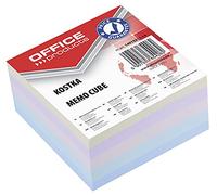 OFFICE_PRODUCTS Bloc de notes collé assorti 85 x 40 x 85 mm