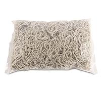 OFFICE PRODUCTS - Lot de 1 bande en caoutchouc, 30 mm de diamètre, 1,5 x 1,5 mm d'épaisseur, blanc, 1000 g