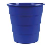 Office Products Model 19054621-01 Corbeille à papier en plastique design rond pour bureau cuisine 16 l Bleu élégant et pratique Dimensions : 30,8 x 31 x 30,8 cm