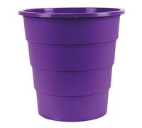 Office Products Model 19054621-04 Corbeille à papier 16 l en plastique design rond pour bureau cuisine 1 pièce Violet élégant et pratique Dimensions : 30,8 x 31 x 30,8 cm