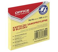 Office Products - Notes autocollantes (couleur pastel/jaune canari) - 14047411-06 76mm x 76mm jaune