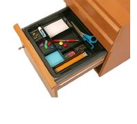 Officemate OIC Plateau à tiroir extensible recyclé, porte-stylos, rangement de bureau, 25,4 cm de large à 40,6 cm de large, noir (26372)