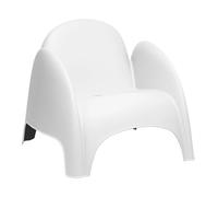 OFFICEPRO SEATING Elphi Fauteuil de Jardin Monobloc Empilable - Blanc