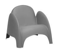 OFFICEPRO SEATING Elphi Fauteuil de Jardin Monobloc Empilable - Gris