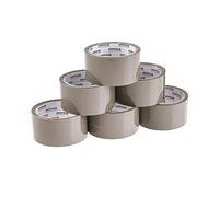OFFICER PRODUCTS 15025031-18 Lot de 6 rouleaux de ruban adhésif d'emballage - Couleur : marron - Largeur : 48 mm - Longueur : 46 m - Ruban d'emballage en polypropylène coloré avec colle acrylique -
