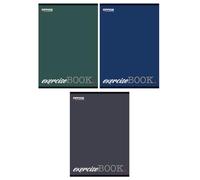 OFFICER PRODUCTS Cahier d'écolier/Format A4 96/96 feuilles quadrillées/mixtes Lot de 3 - 3 pièces/paquet de motifs assortis/pour jeunes enfants/avec marge/cartes blanches/carreaux bleus