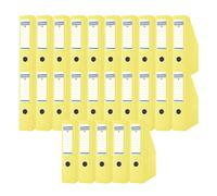 OFFICER PRODUCTS Donau 3949001PL-11 Lot de 25 boîtes de rangement en carton Jaune jusqu'à 750 feuilles Pour le bureau, l'école et la maison pour ranger des documents au format A4