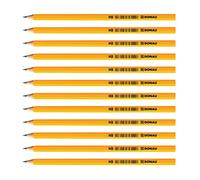 OFFICER PRODUCTS Donau 7383001PL-99 Lot de 12 crayons à papier HB, en bois, non toxiques, couleur : jaune