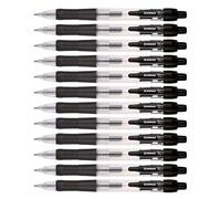 OFFICER PRODUCTS DONAU Lot de 12 stylos à bille rétractables à encre gel à pression Classic/Couleur : Noir / 12 pièces (Lot de 12) / Épaisseur du trait : 0,25 mm Diamètre de la boule : 0,5 mm