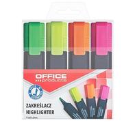OFFICER PRODUCTS Lot de 4 surligneurs Assortis