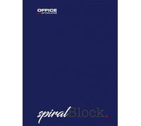 OFFICER PRODUCTS Lot de 5 bloc-notes à spirale A5 lignés - 5 pages perforées - 80 feuilles - 160 pages - Bloc-notes à spirales - Bloc-notes d'école