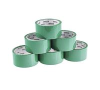 OFFICER PRODUCTS PRODUCTS 15025031-02 Lot de 6 rouleaux de ruban adhésif d'emballage en polypropylène coloré avec colle acrylique/ruban d'emballage 48 mm x 46 m