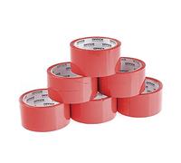 OFFICER PRODUCTS PRODUCTS 15025031-04 Lot de 6 rouleaux de ruban adhésif d'emballage en polypropylène coloré avec colle acrylique/ruban d'emballage