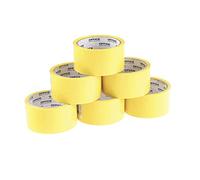 OFFICER PRODUCTS PRODUCTS 15025031-06 Lot de 6 rouleaux de ruban adhésif d'emballage en polypropylène avec adhésif acrylique Jaune Largeur 48 mm Longueur 46 m