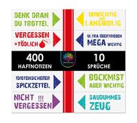 OfficeTree Lot de 600 notes adhésives amusantes pour étudiants - 12 dictons amusants - Notes adhésives amusantes pour la page gauche et droite - Citations amusantes pour le bureau