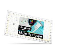 OfficeTree Regle Patchwork Couture 15 x 30cm - Regle Couture - Règle Patchwork pour Cutter Rotatif - Règle de Couture - Règles de Couture