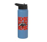 Officiel AC/DC Angus and Brian Red Lightning Logo Rock Band Stainless Steel Insulated Water Bottle