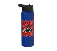 Officiel AC/DC Angus and Brian Red Lightning Logo Rock Band Stainless Steel Insulated Water Bottle